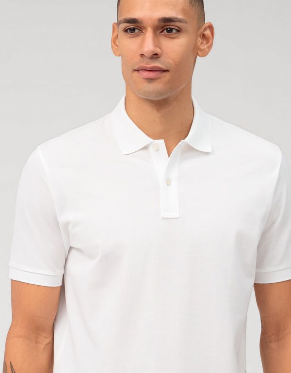 Поло белое мужское Olymp однотонное | купить в интернет-магазине Olymp-Men