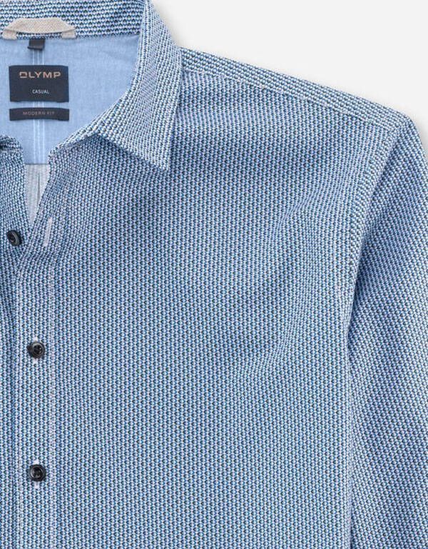 Рубашка мужская с мелким рисунком OLYMP Casual | купить в интернет-магазине Olymp-Men