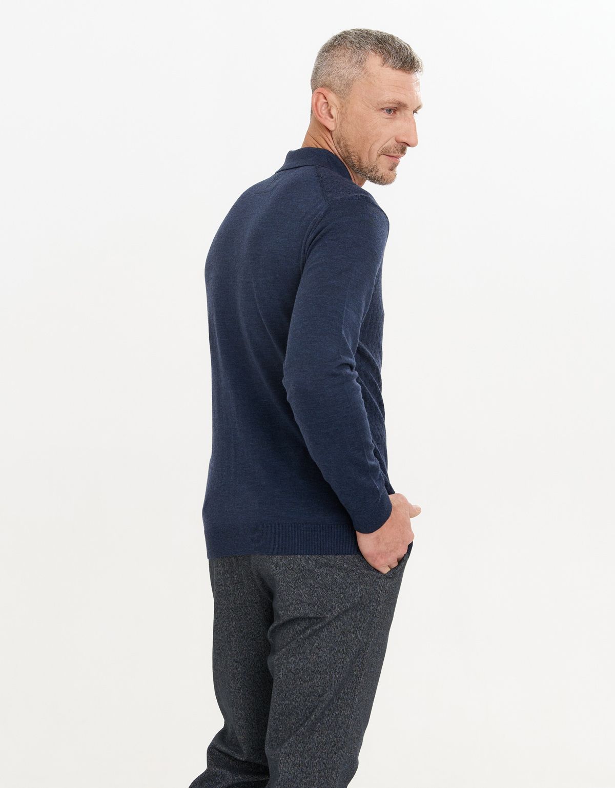 Поло с длинным рукавом вязаное Gratude на пуговицах | купить в интернет-магазине Olymp-Men