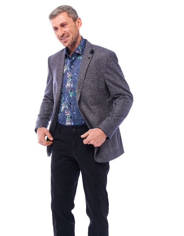 Брюки мужские темно-синие Club Of Comfort из хлопка в клетку | купить в интернет-магазине Olymp-Men