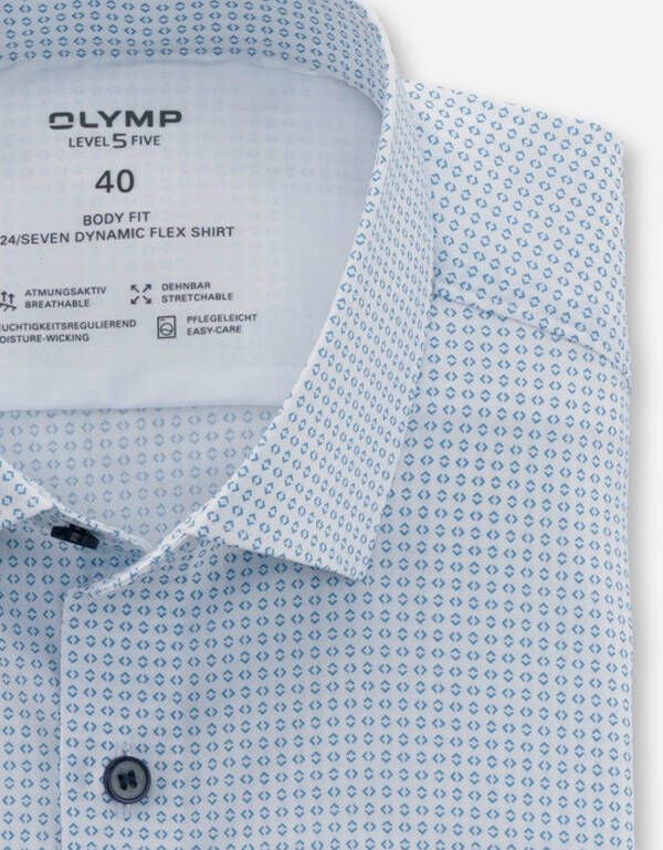 Рубашка с принтом OLYMP Level Five 24/7, body fit | купить в интернет-магазине Olymp-Men