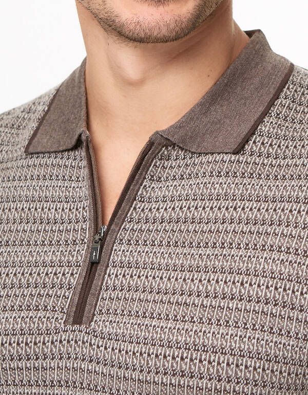 Поло мужское на молнии Gratude с рисунком | купить в интернет-магазине Olymp-Men