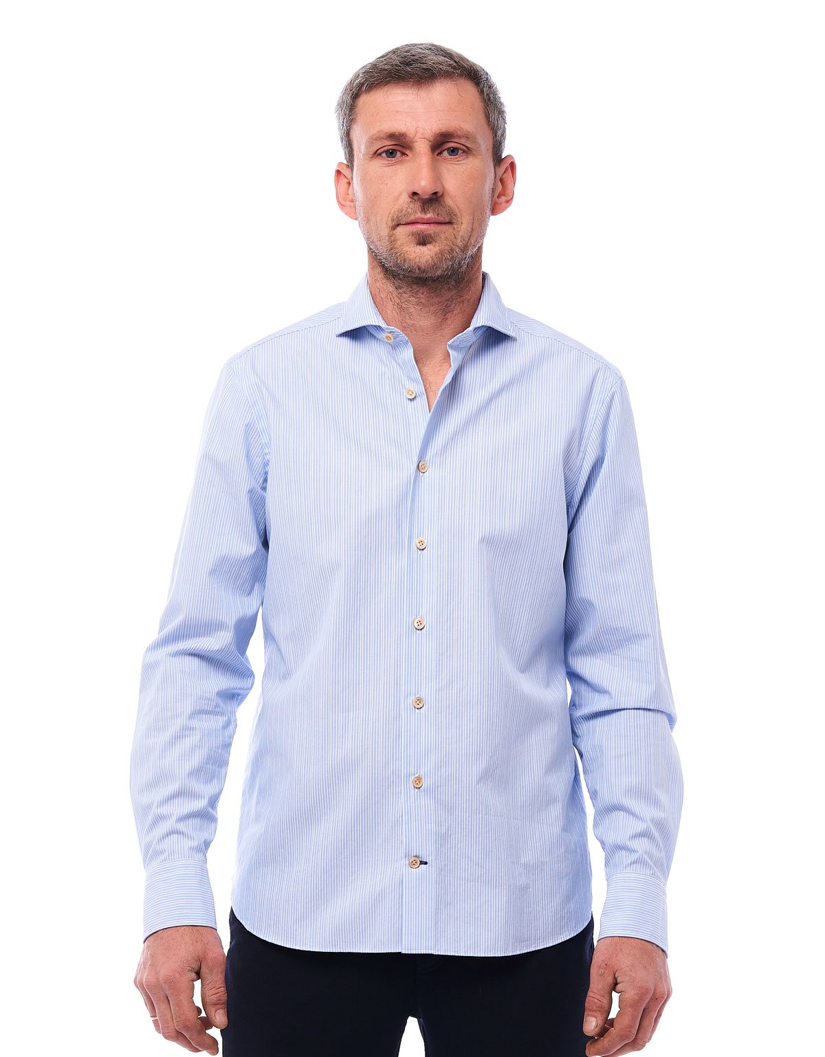 Рубашка мужская Signature в голубую полоску