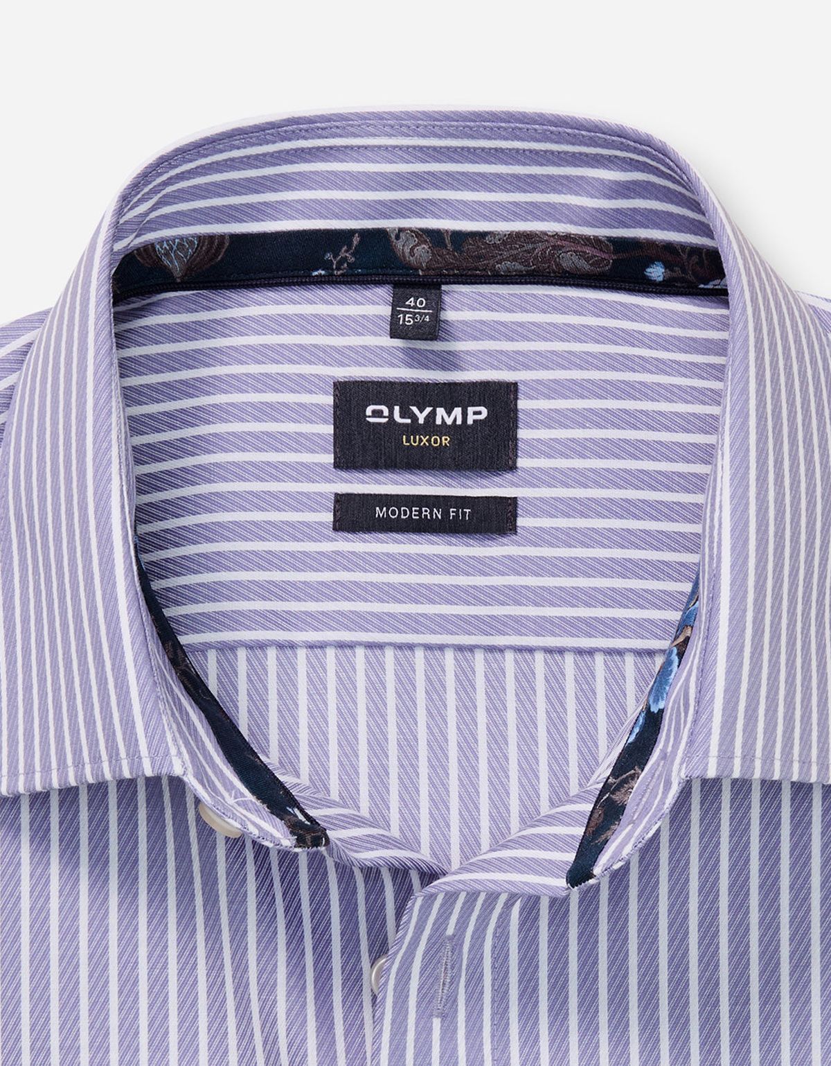 Рубашка мужская в белую полоску OLYMP Luxor, modern fit | купить в интернет-магазине Olymp-Men