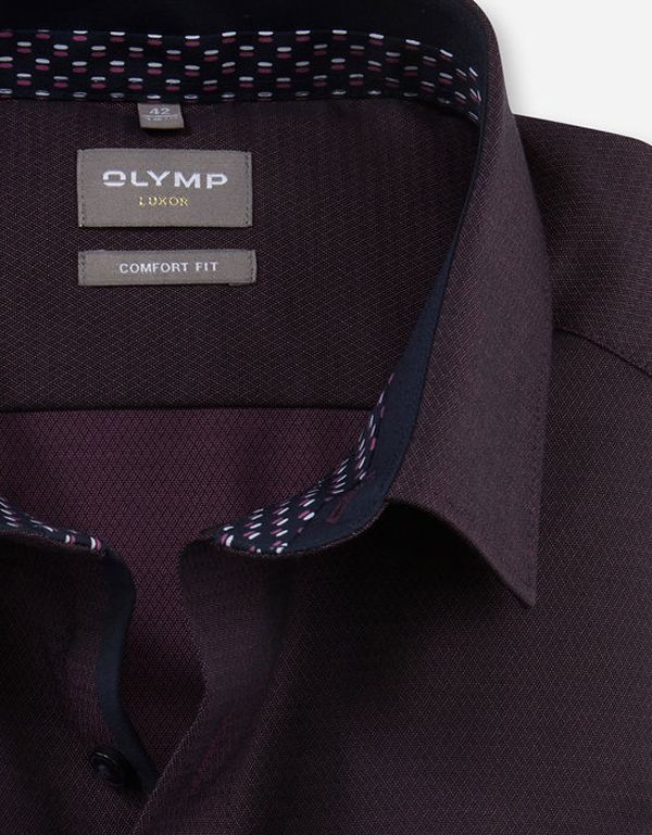 Рубашка деловая мужская OLYMP Luxor, прямой крой, фактурная ткань | купить в интернет-магазине Olymp-Men