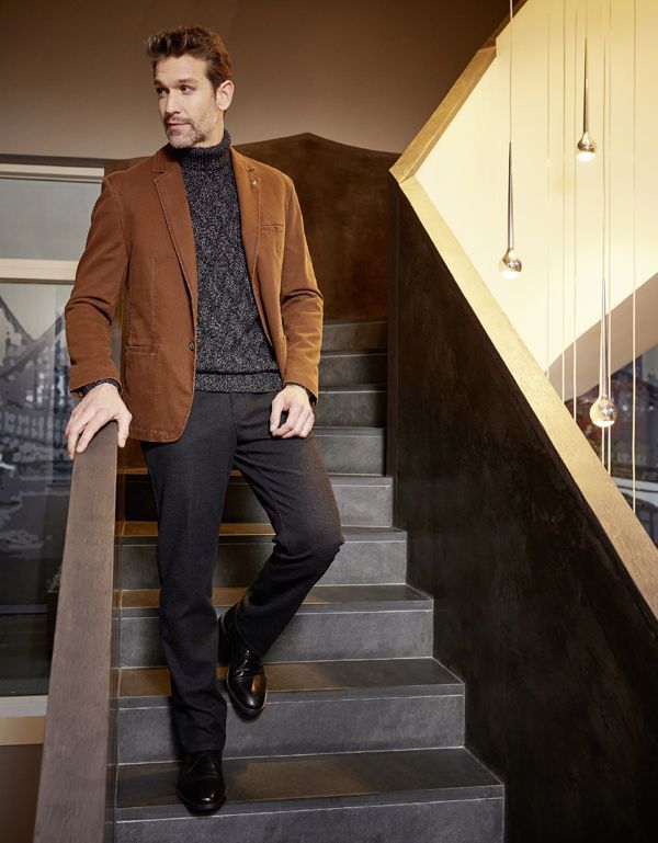 Брюки мужские серые тёплые Meyer, мод.Dublin, прямые | купить в интернет-магазине Olymp-Men