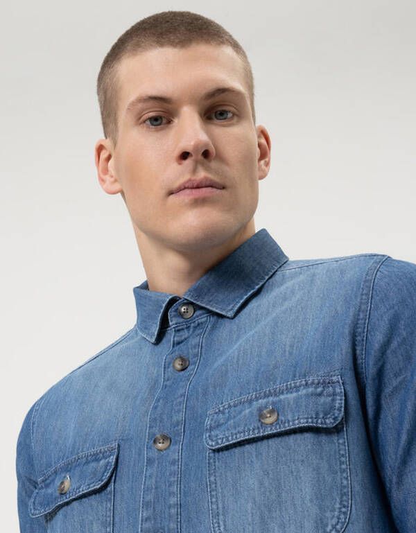 Рубашка джинсовая мужская overshirt OLYMP Casual | купить в интернет-магазине Olymp-Men