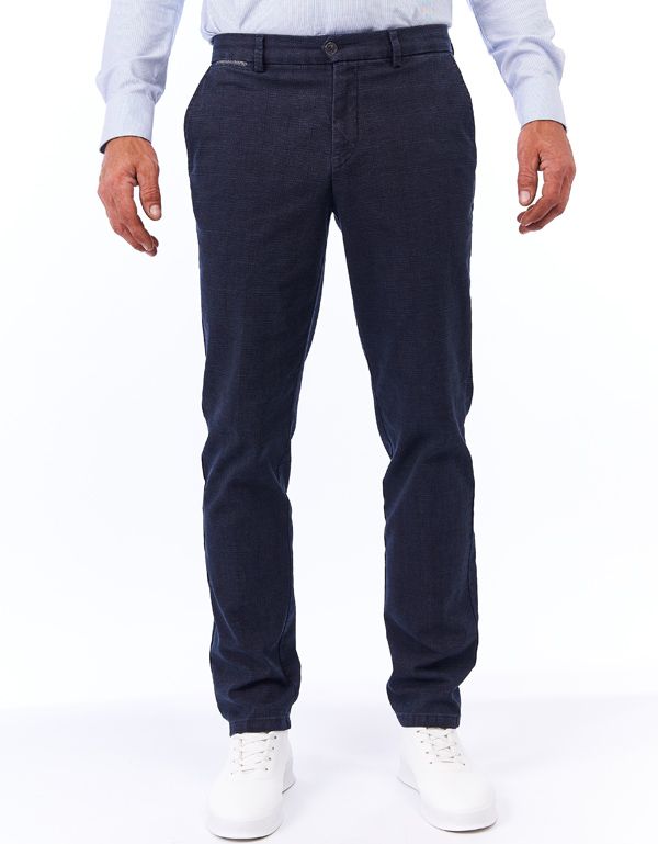 Брюки мужские в клетку w.Wegener, зауженные без защипов, мод.Conti | купить в интернет-магазине Olymp-Men