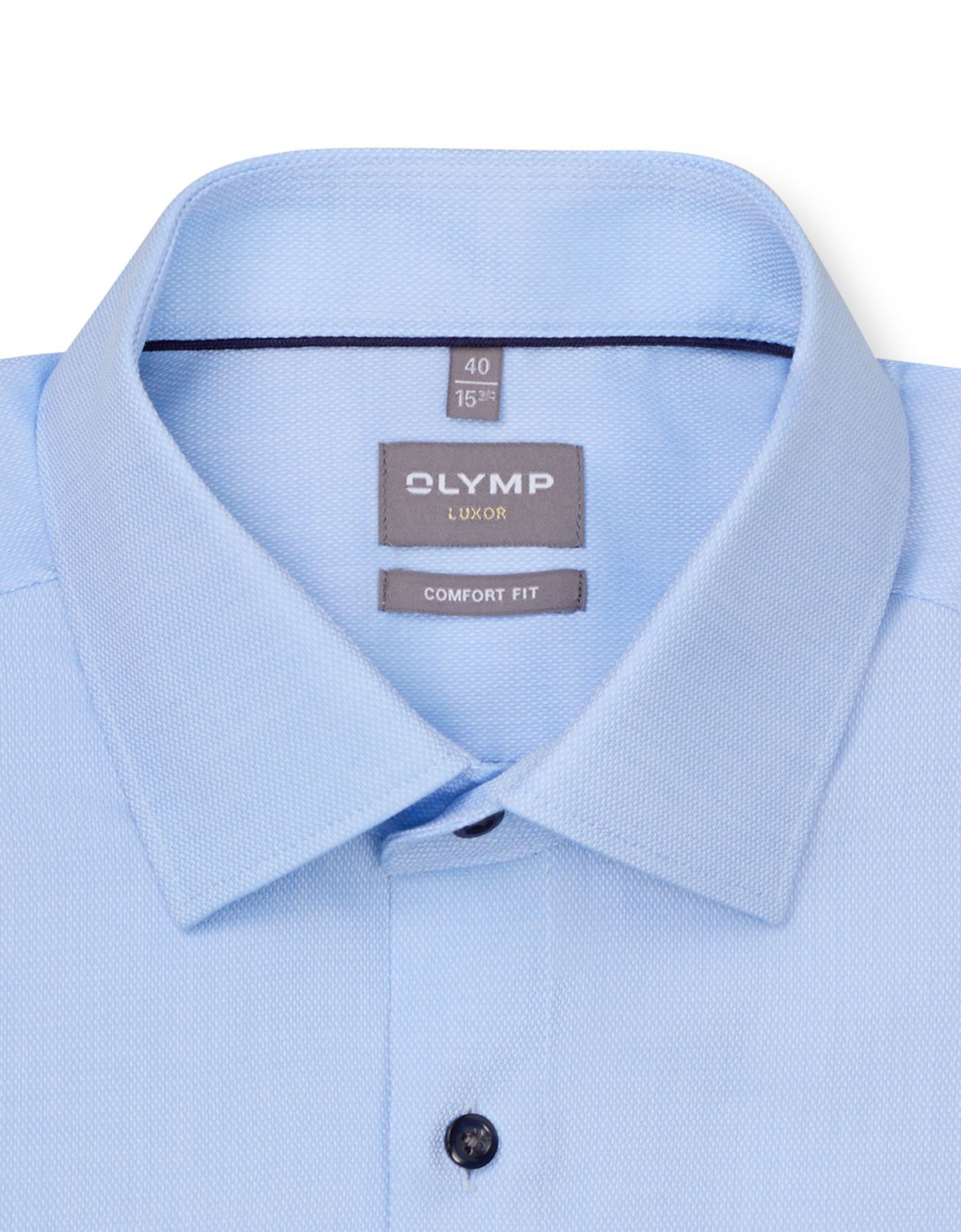 Рубашка голубая OLYMP Luxor, прямой крой на высокий рост | купить в интернет-магазине Olymp-Men