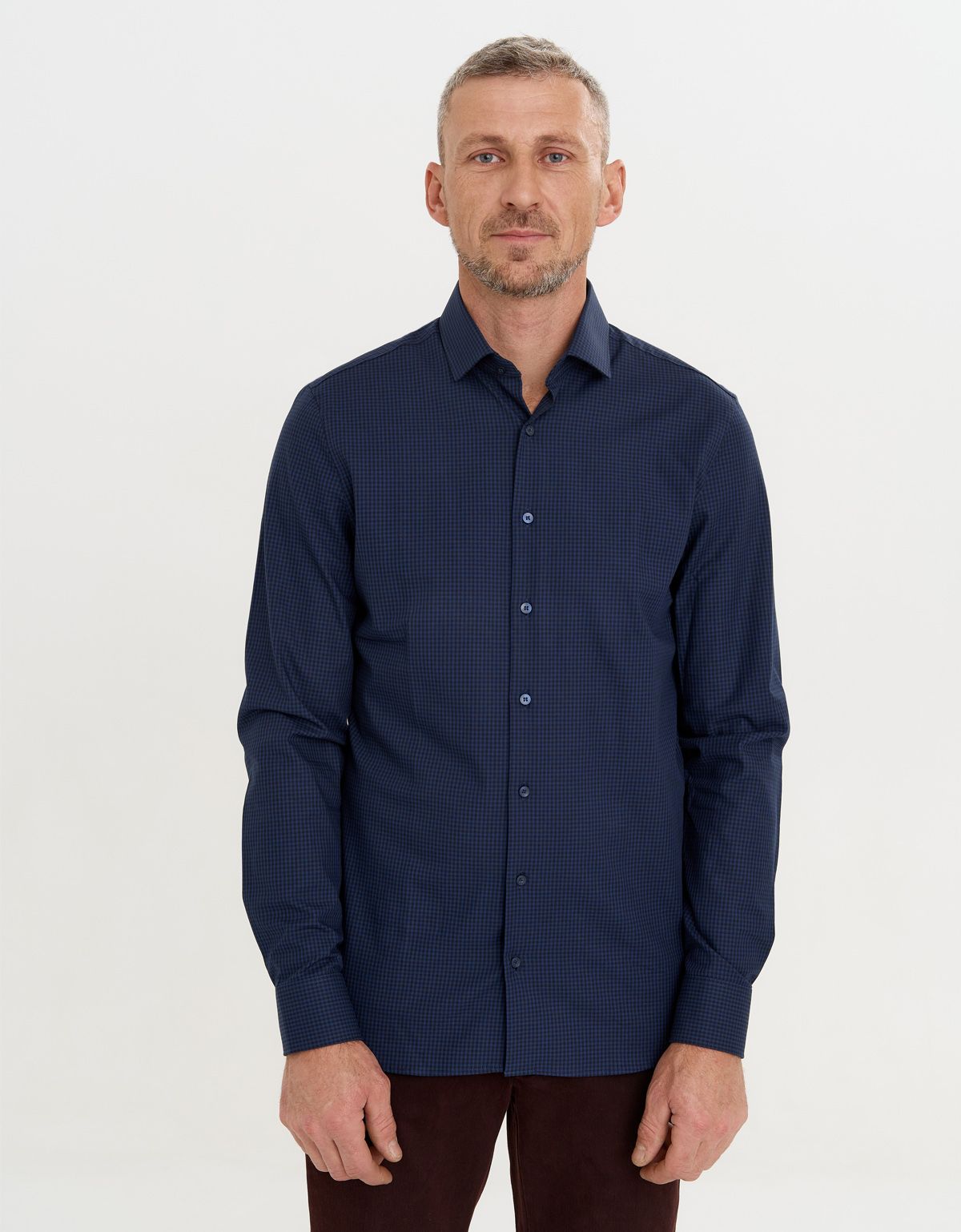 Рубашка мужская OLYMP 24/7 в клетку, body fit | купить в интернет-магазине Olymp-Men