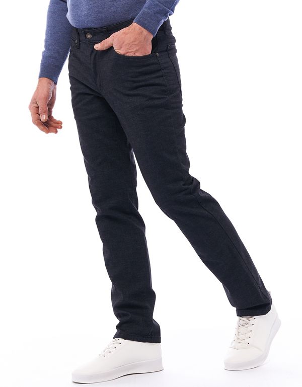 Брюки мужские тёплые синие Club Of Comfort, прямые | купить в интернет-магазине Olymp-Men