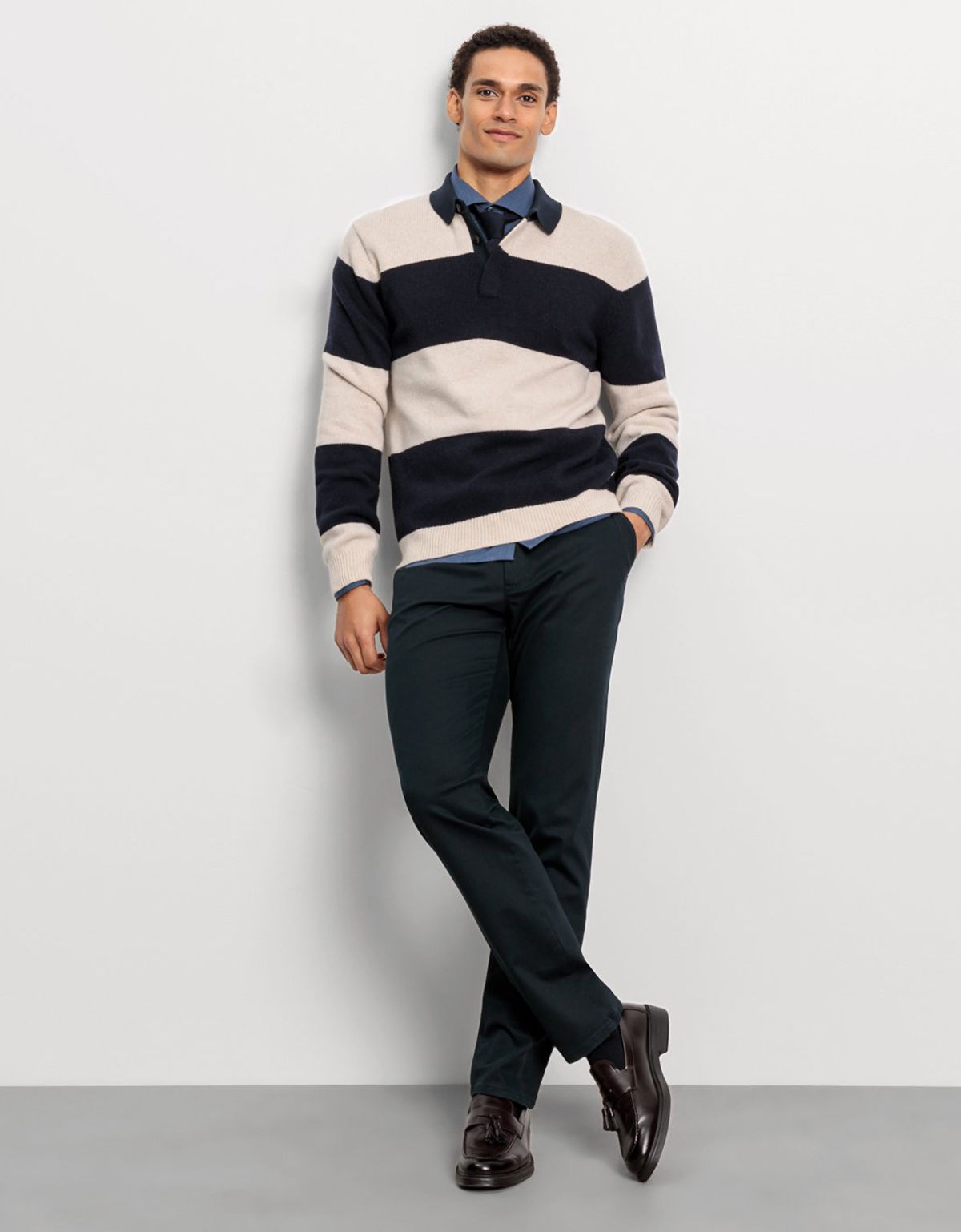 Джемпер мужской в полоску OLYMP | интернет-магазин Olymp-Men