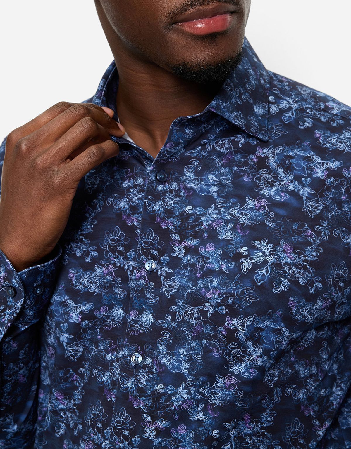 Рубашка мужская трикотажная с рисунком OLYMP, body fit | купить в интернет-магазине Olymp-Men