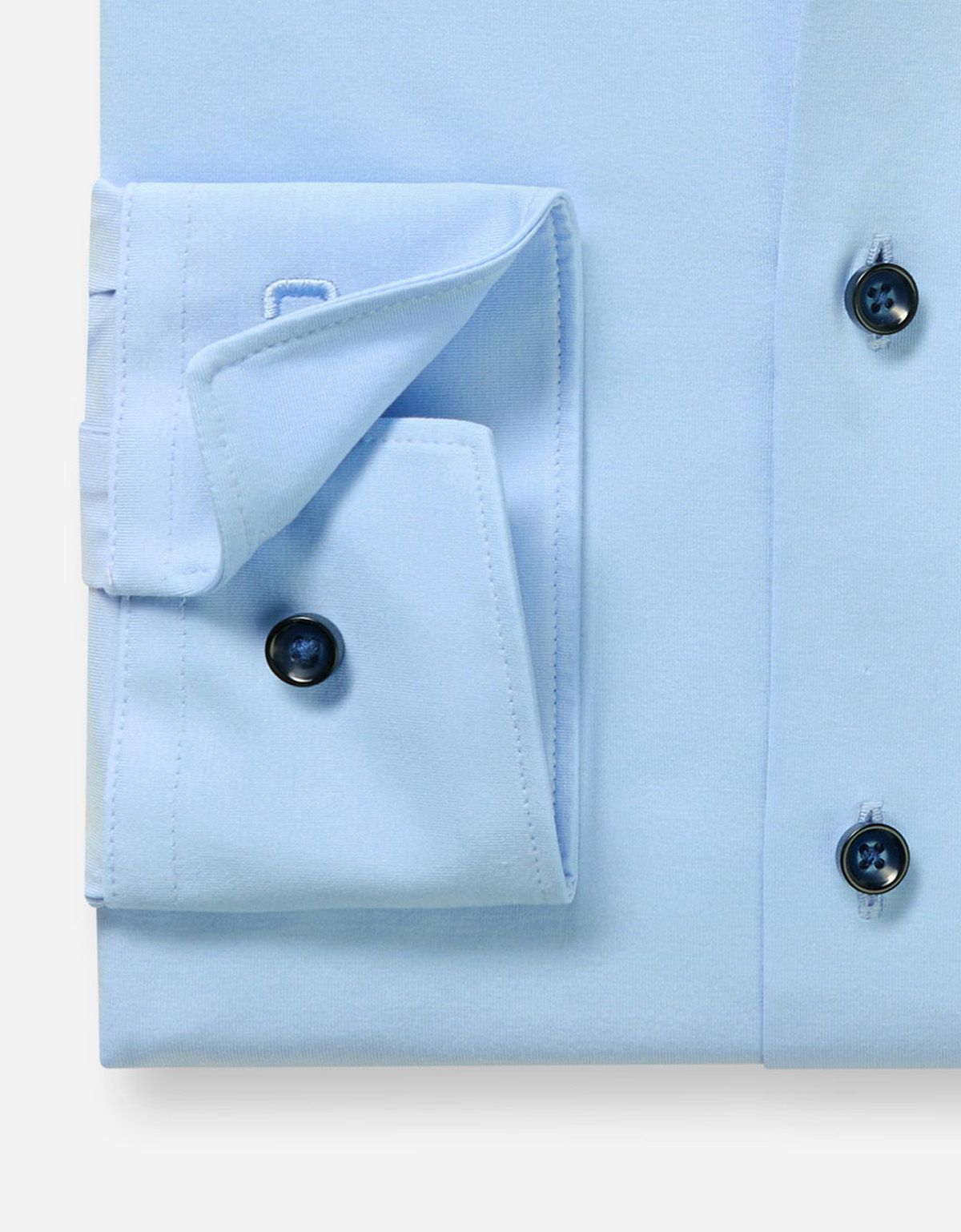 Рубашка трикотажная голубая OLYMP Luxor полуприлегающая | купить в интернет-магазине Olymp-Men