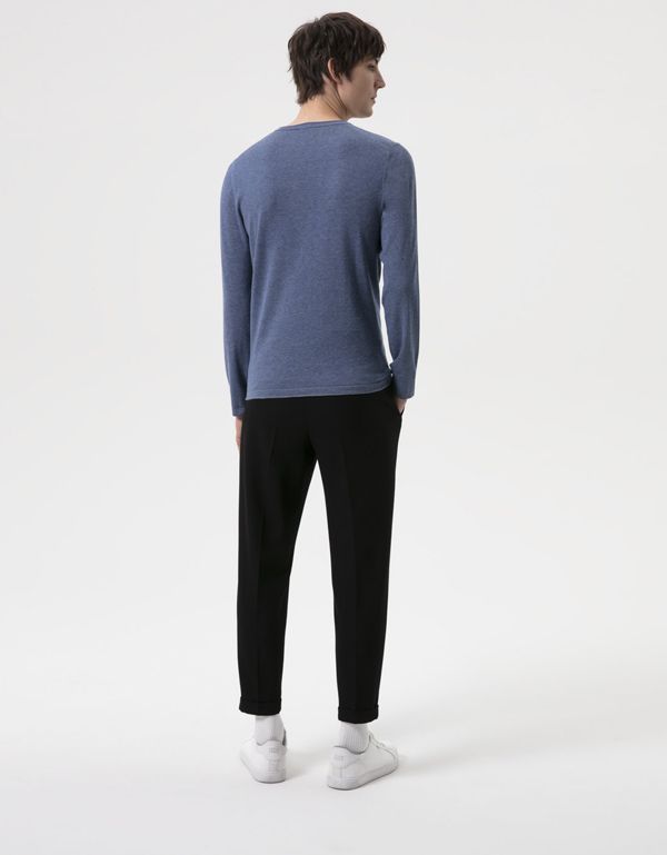 Джемпер мужской с круглым вырезом Olymp, body fit | интернет-магазин Olymp-Men