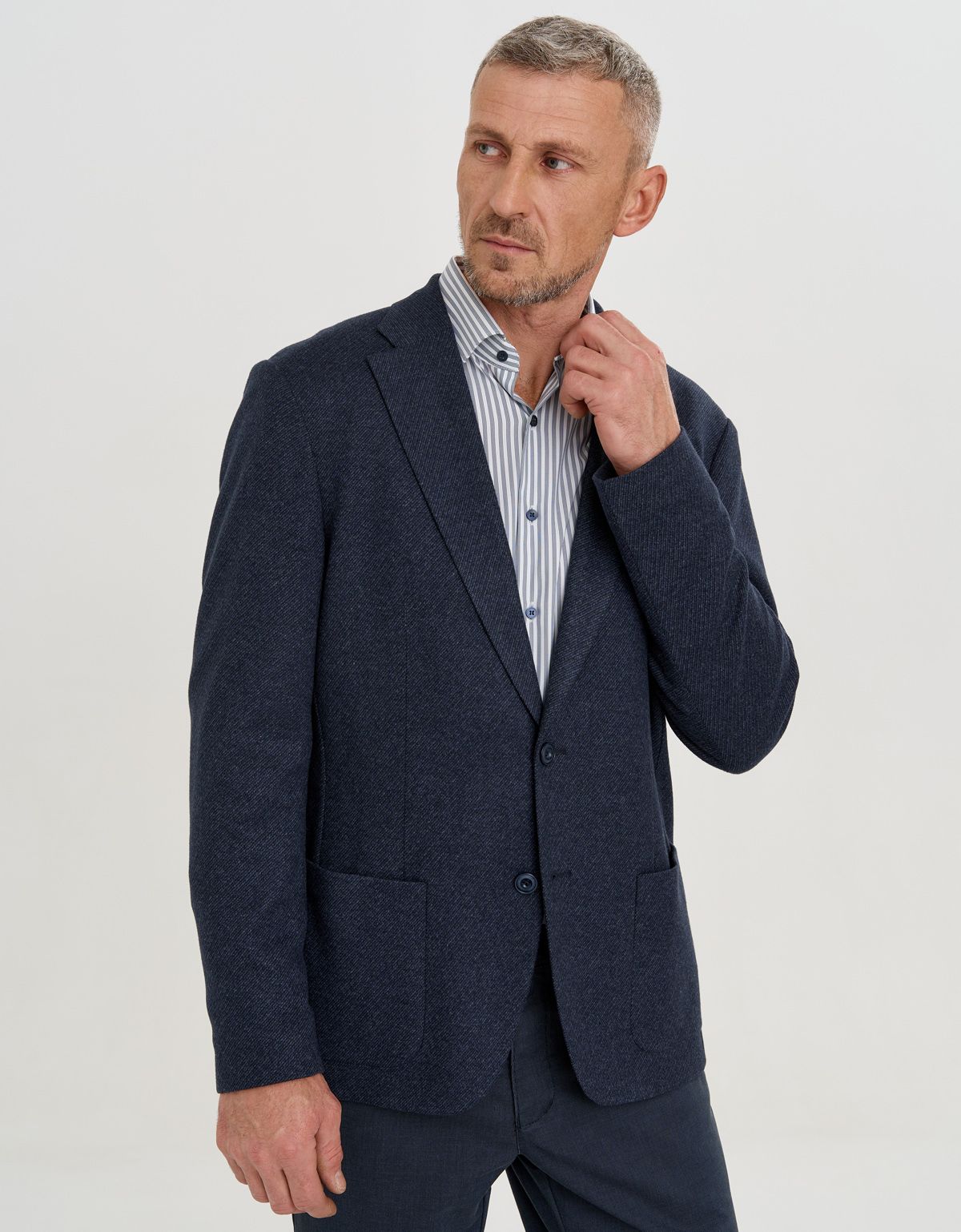 Пиджак мужской трикотажный синий Roy Robson | купить в интернет-магазине Olymp-Men