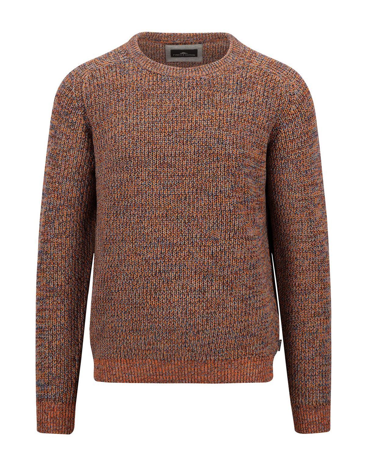 Джемпер мужской коричневый меланж Fynch-Hatton | интернет-магазин Olymp-Men