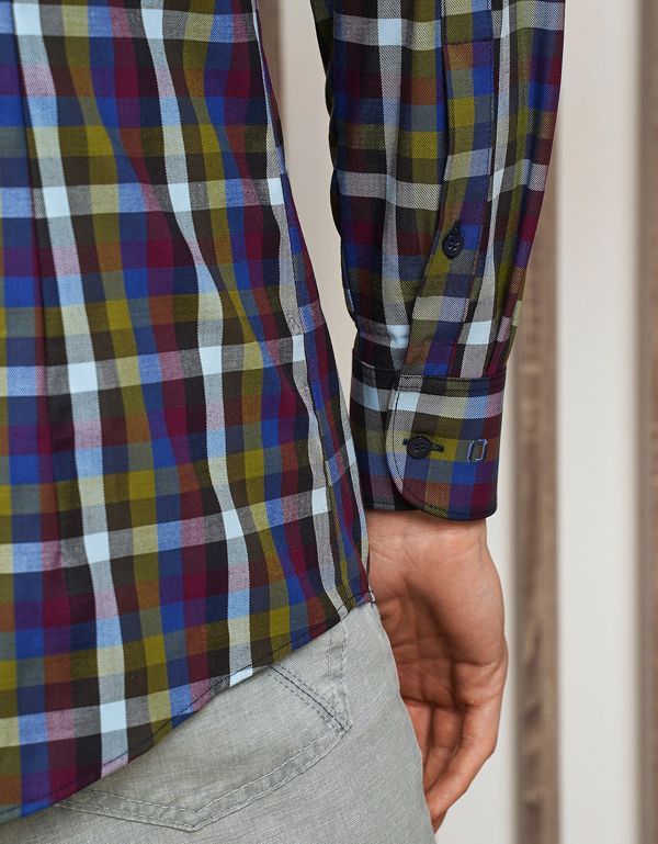 Рубашка в клетку Olymp, климат-контроль, body fit | купить в интернет-магазине Olymp-Men