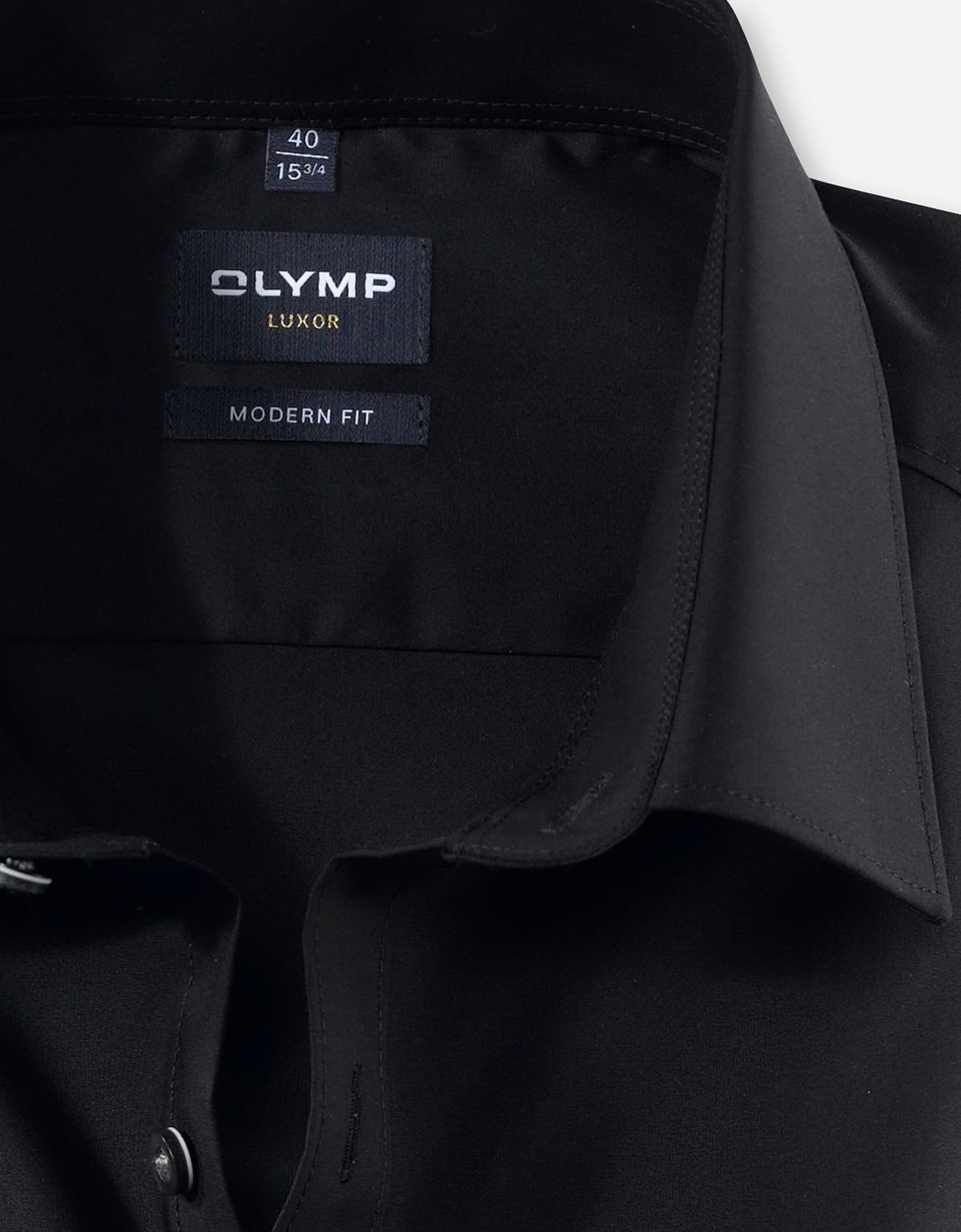 Сорочка чёрная классическая мужская OLYMP Luxor, modern fit | купить в интернет-магазине Olymp-Men