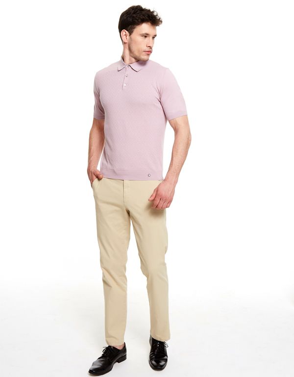 Поло мужское сиреневое на пуговицах Gratude | купить в интернет-магазине Olymp-Men