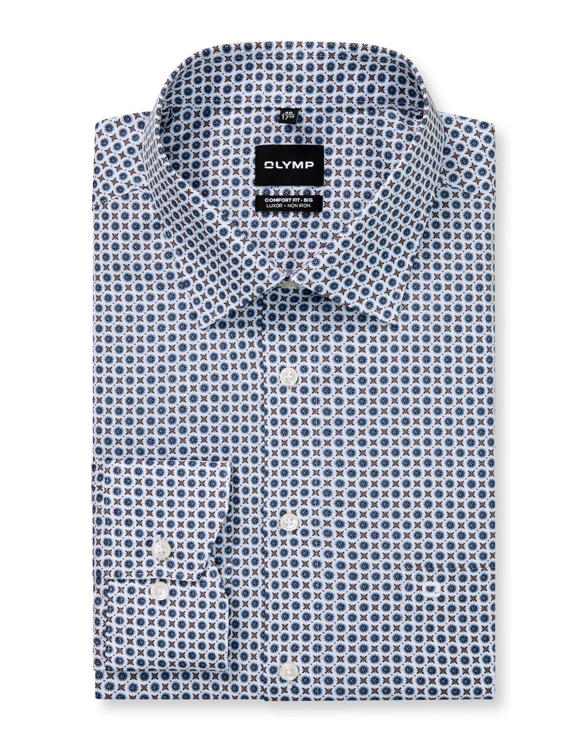 Сорочка классическая с рисунком Olymp Luxor Big, прямой крой | купить в интернет-магазине Olymp-Men