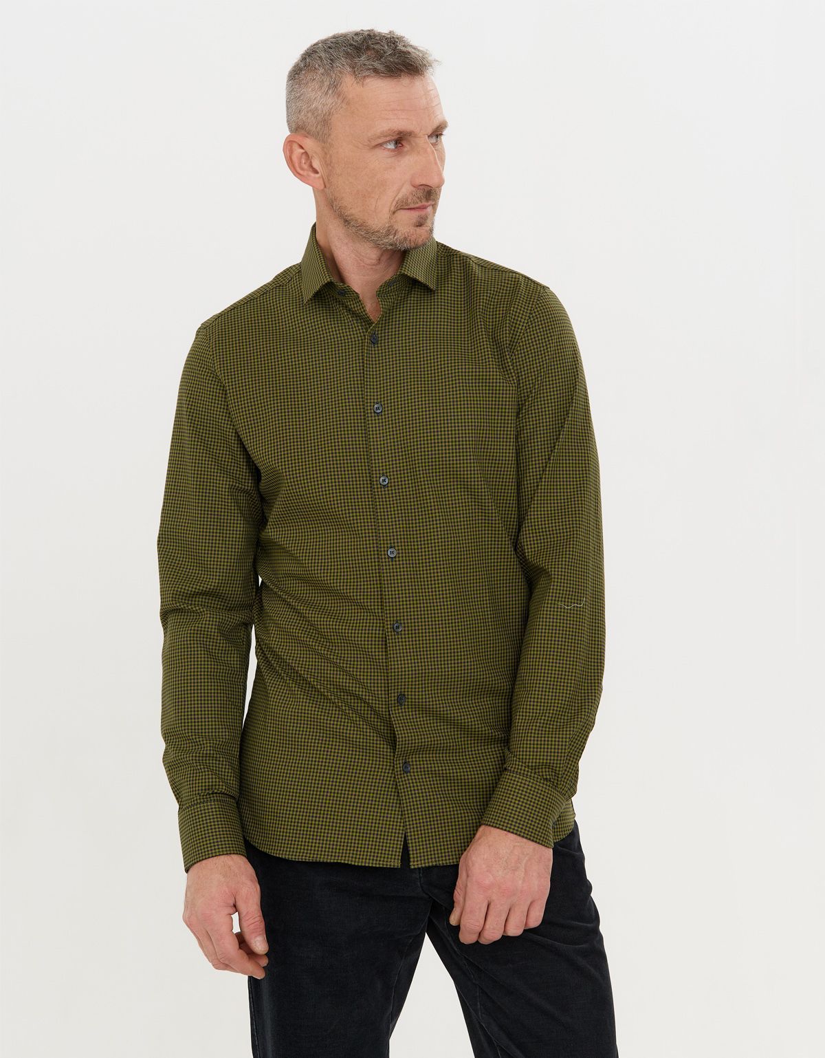 Рубашка мужская OLYMP 24/7 в клетку, body fit | купить в интернет-магазине Olymp-Men
