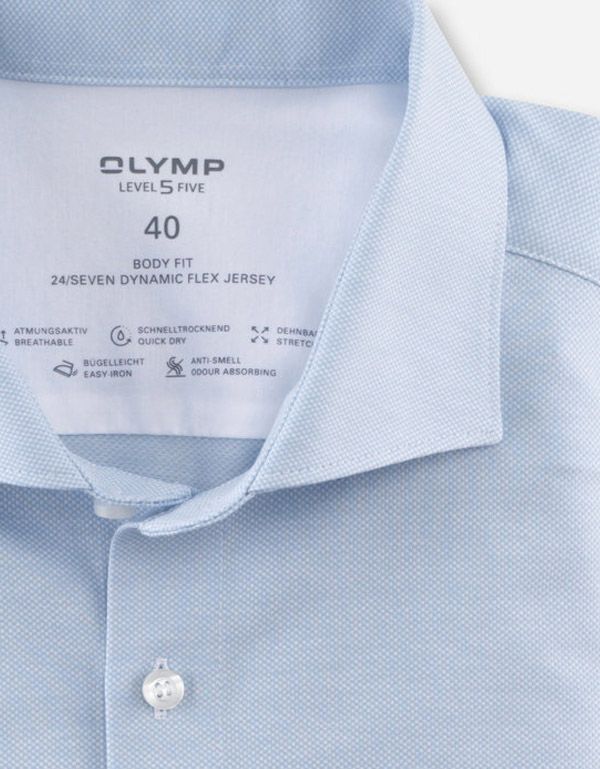 Рубашка трикотажная мужская OLYMP Level Five 24/7, body fit | купить в интернет-магазине Olymp-Men
