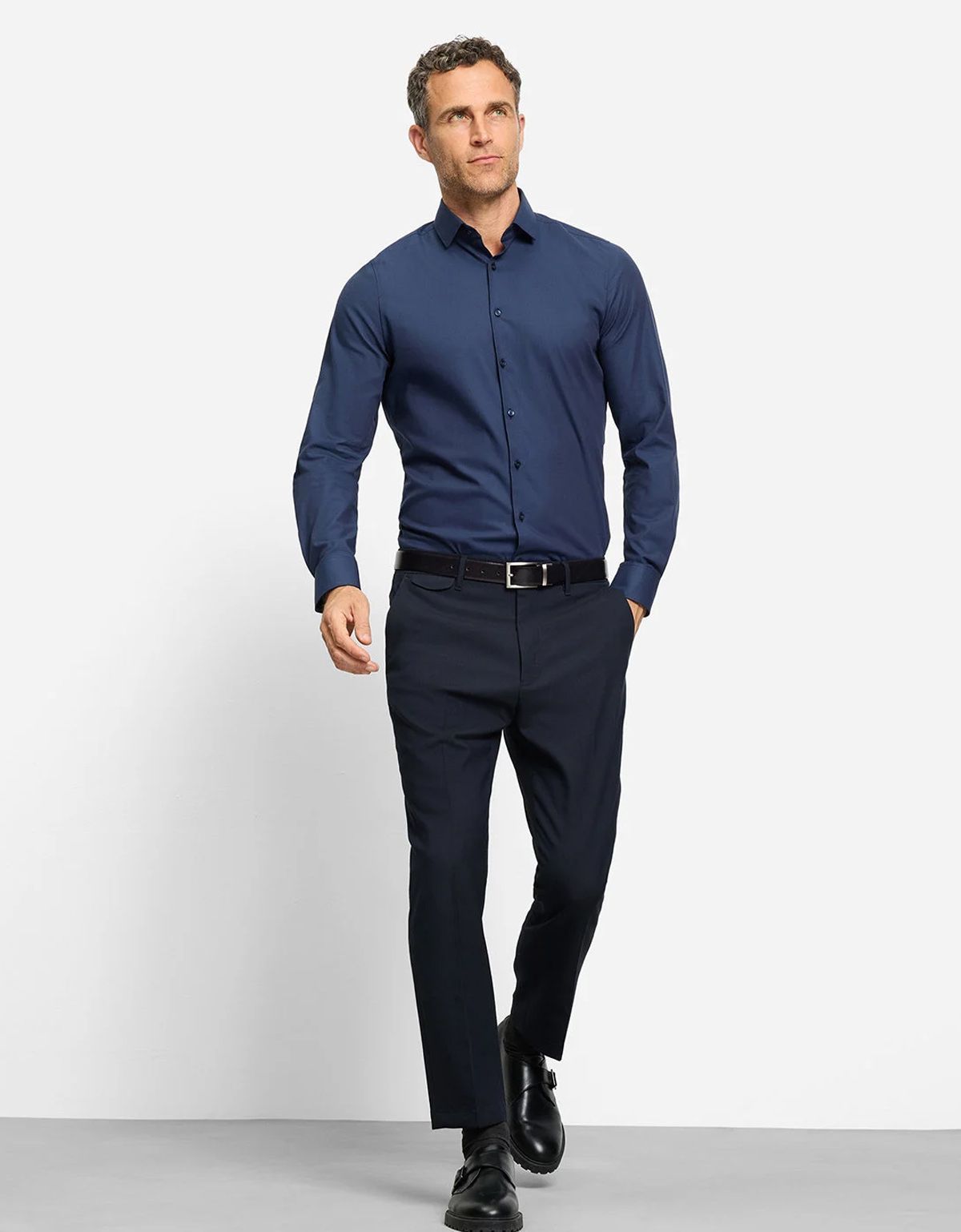 Мужская рубашка однотонная климат-контроль Olymp, body fit | купить в интернет-магазине Olymp-Men