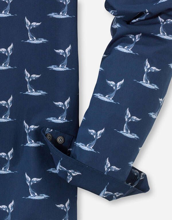 Рубашка мужская с морским принтом OLYMP Casual, body fit | купить в интернет-магазине Olymp-Men