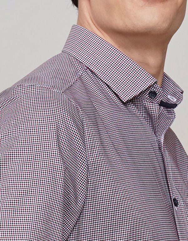 Рубашка классическая OLYMP в клетку, body fit | купить в интернет-магазине Olymp-Men