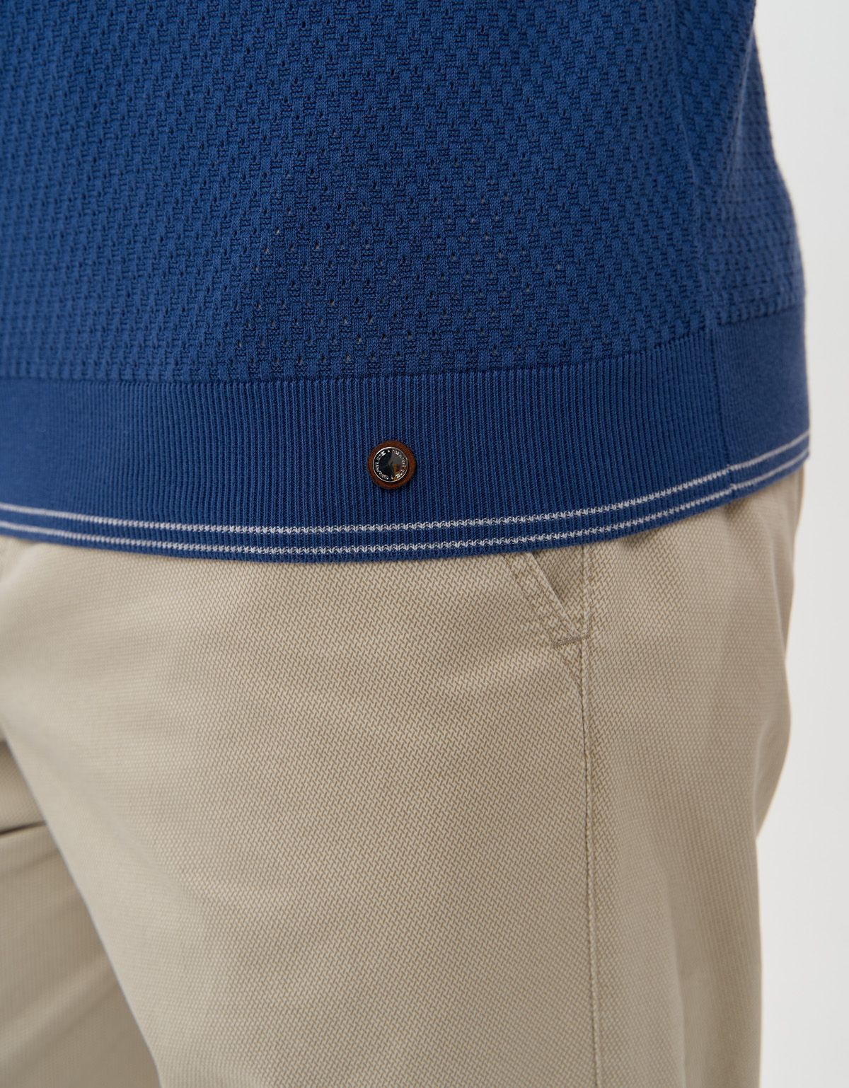 Поло синее мужское на молнии Gratude | купить в интернет-магазине Olymp-Men