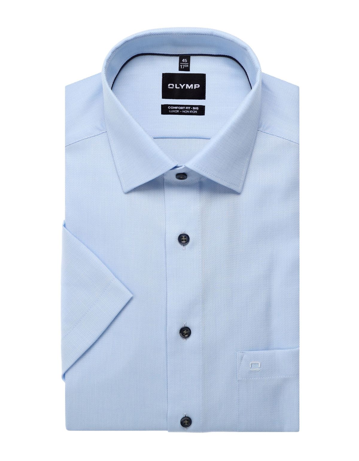 Рубашка голубая классическая Olymp Luxor Big, прямой крой[ГОЛУБОЙ]