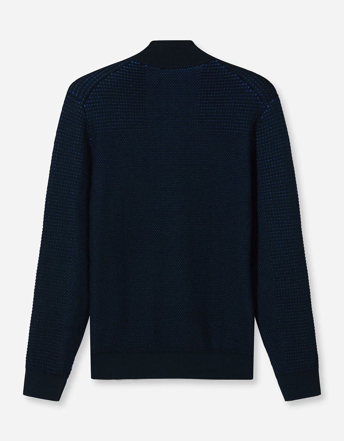 Свитер синий хлопковый с воротником на молнии Olymp | купить в интернет-магазине Olymp-Men