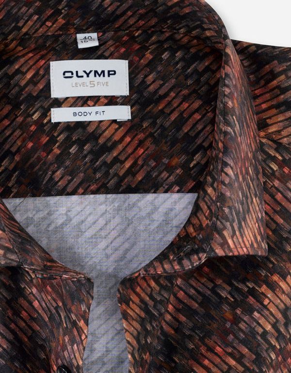 Рубашка мужская OLYMP с рисунком, body fit | купить в интернет-магазине Olymp-Men