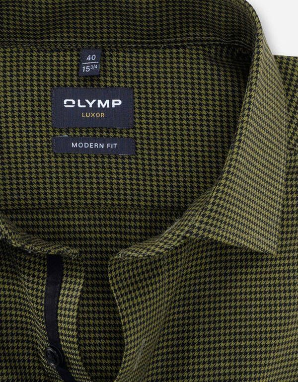 Рубашка зелёная мужская OLYMP Luxor, modern fit | купить в интернет-магазине Olymp-Men
