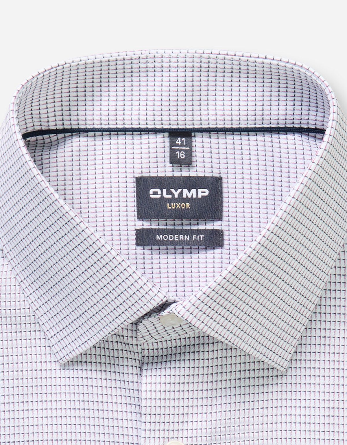 Рубашка в бордовую клетку OLYMP Luxor полуприлегающая | купить в интернет-магазине Olymp-Men