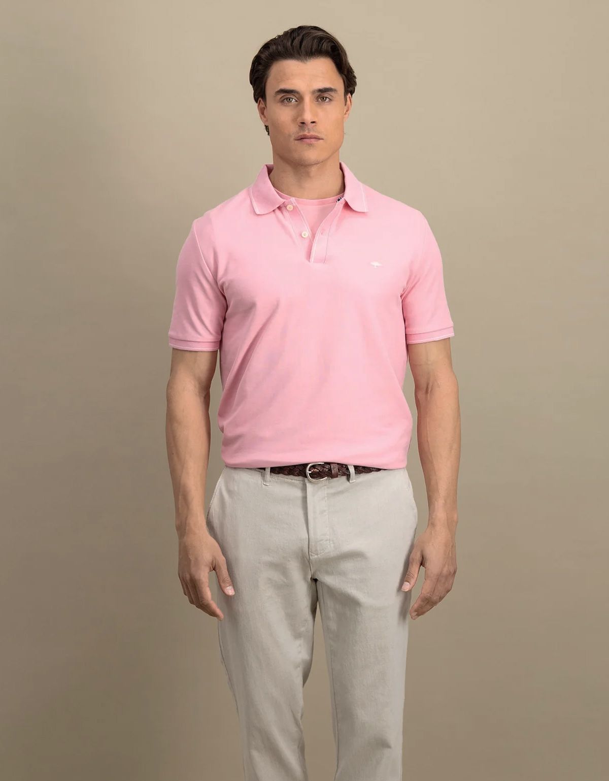 Поло мужское розовое Fynch-Hatton | купить в интернет-магазине Olymp-Men