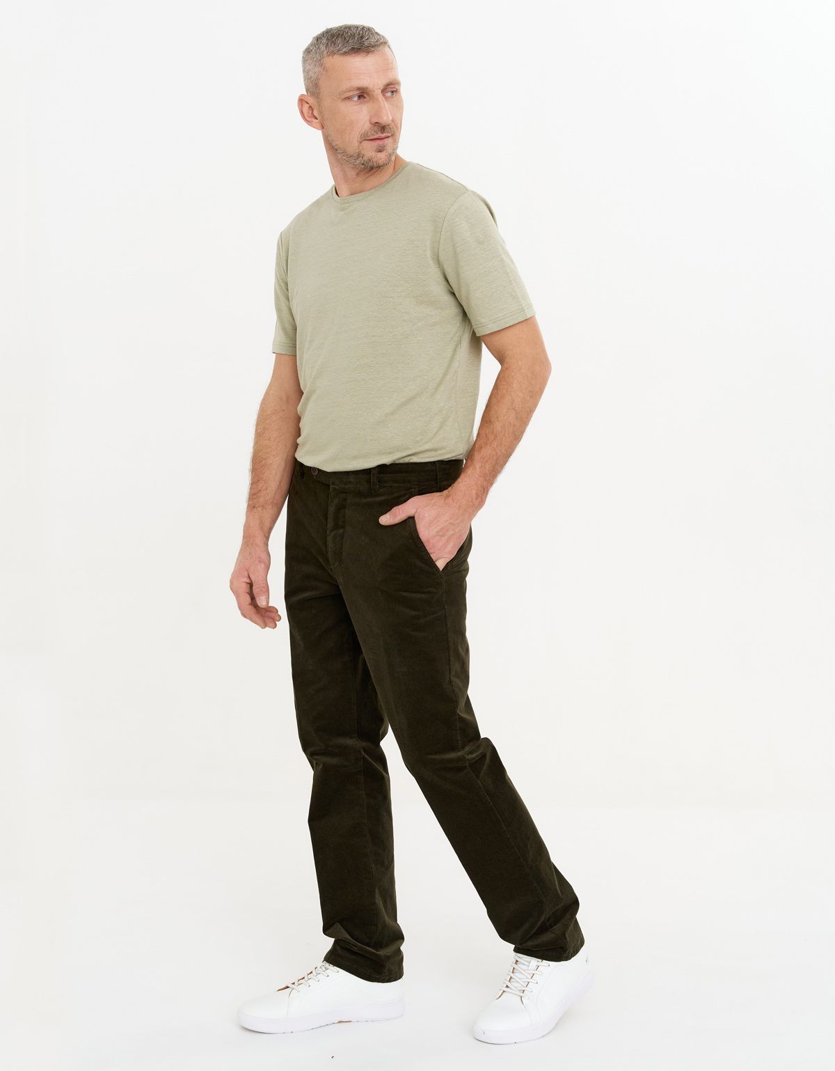 Брюки вельветовые зелёные w.Wegener | купить в интернет-магазине Olymp-Men