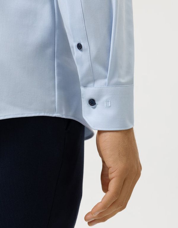 Рубашка мужская голубая OLYMP 24/7 супер слим, артикул 07546411