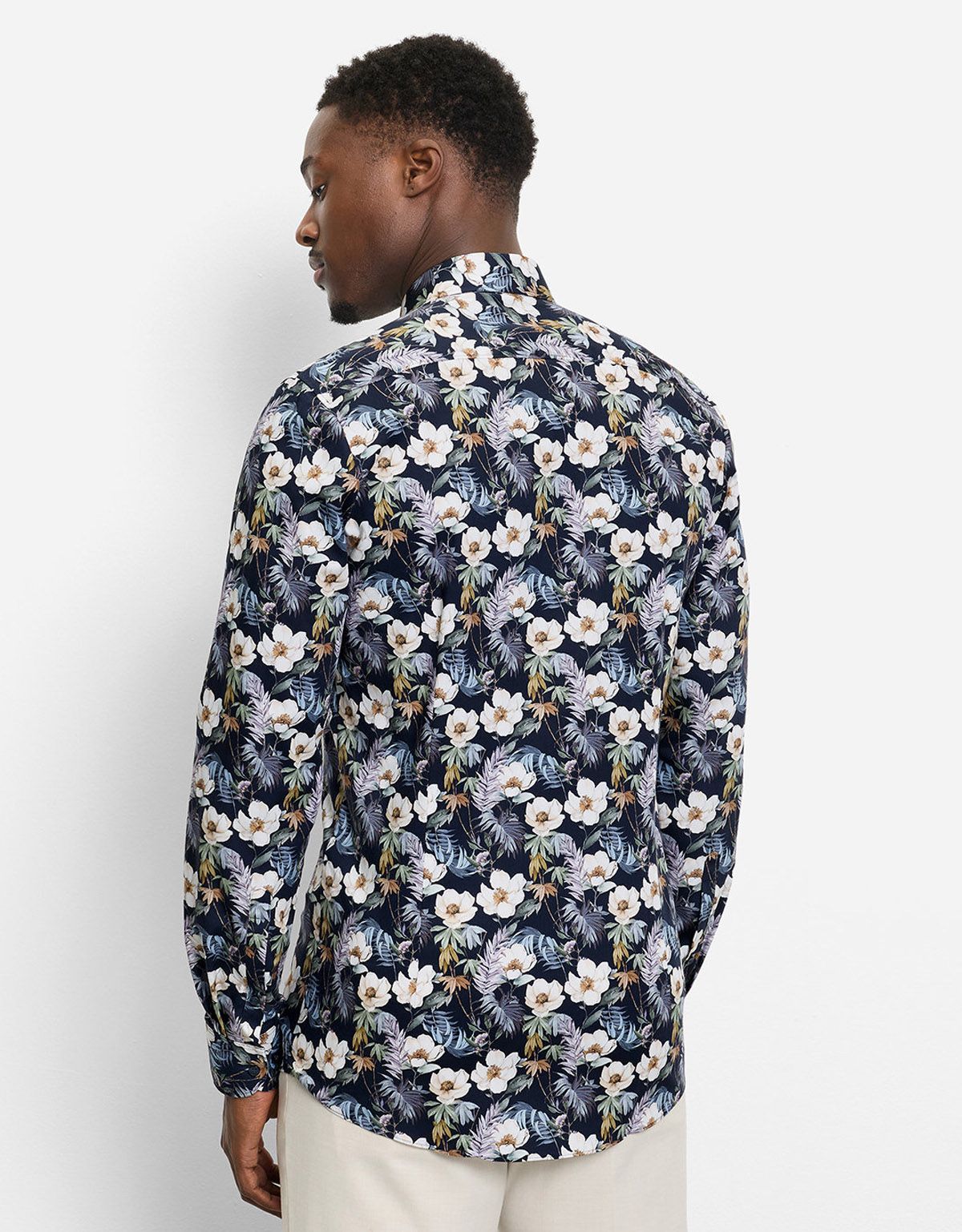 Рубашка с цветочным принтом Olymp, body fit | купить в интернет-магазине Olymp-Men