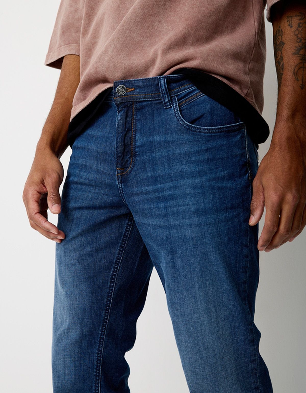 Джинсы синие мужские Paddock's зауженные | купить в интернет-магазине Olymp-Men