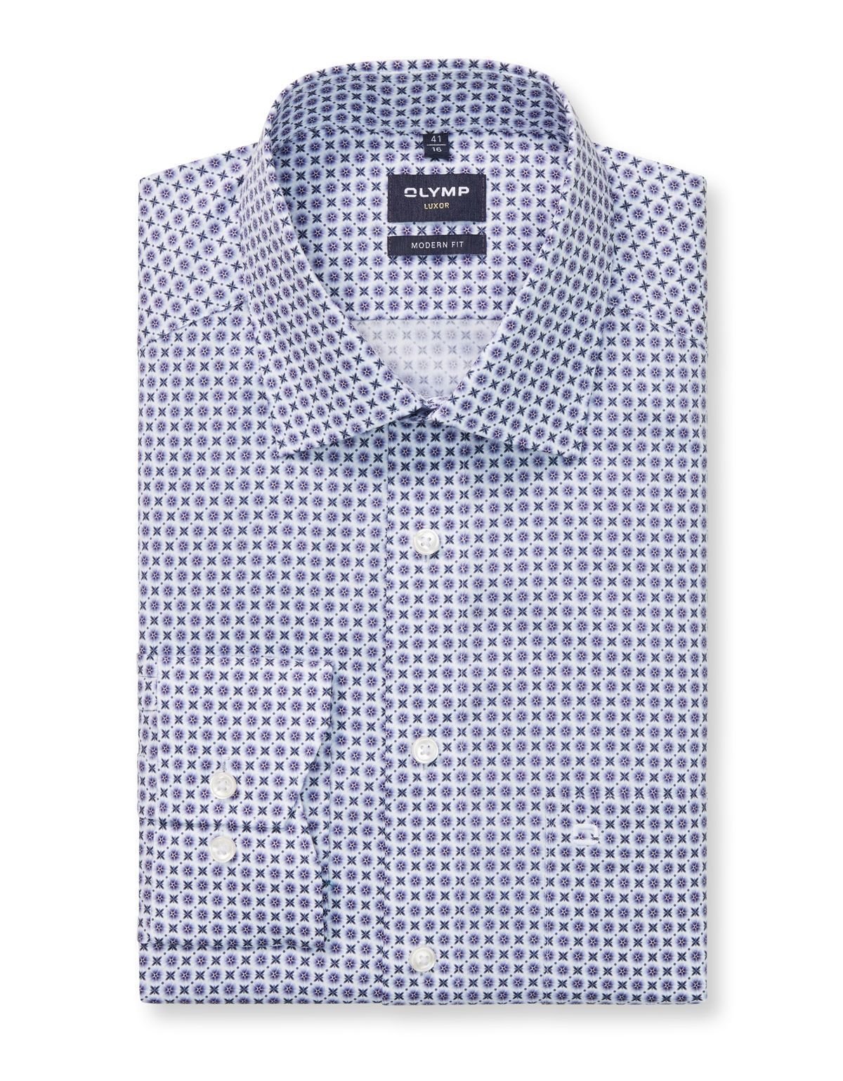 Рубашка мужская с рисунком OLYMP Luxor, modern fit | купить в интернет-магазине Olymp-Men