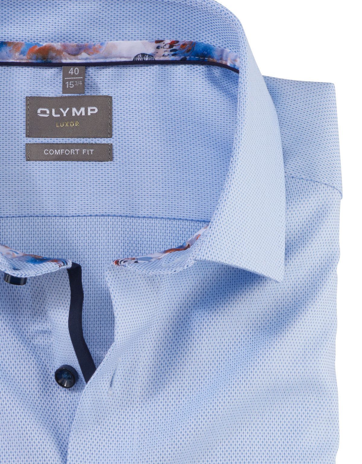 Сорочка голубая мужская классическая OLYMP Luxor прямая