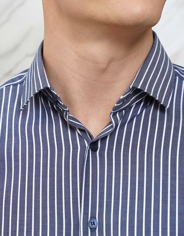 Рубашкав мужская OLYMP 24/7 в полоску, body fit | купить в интернет-магазине Olymp-Men