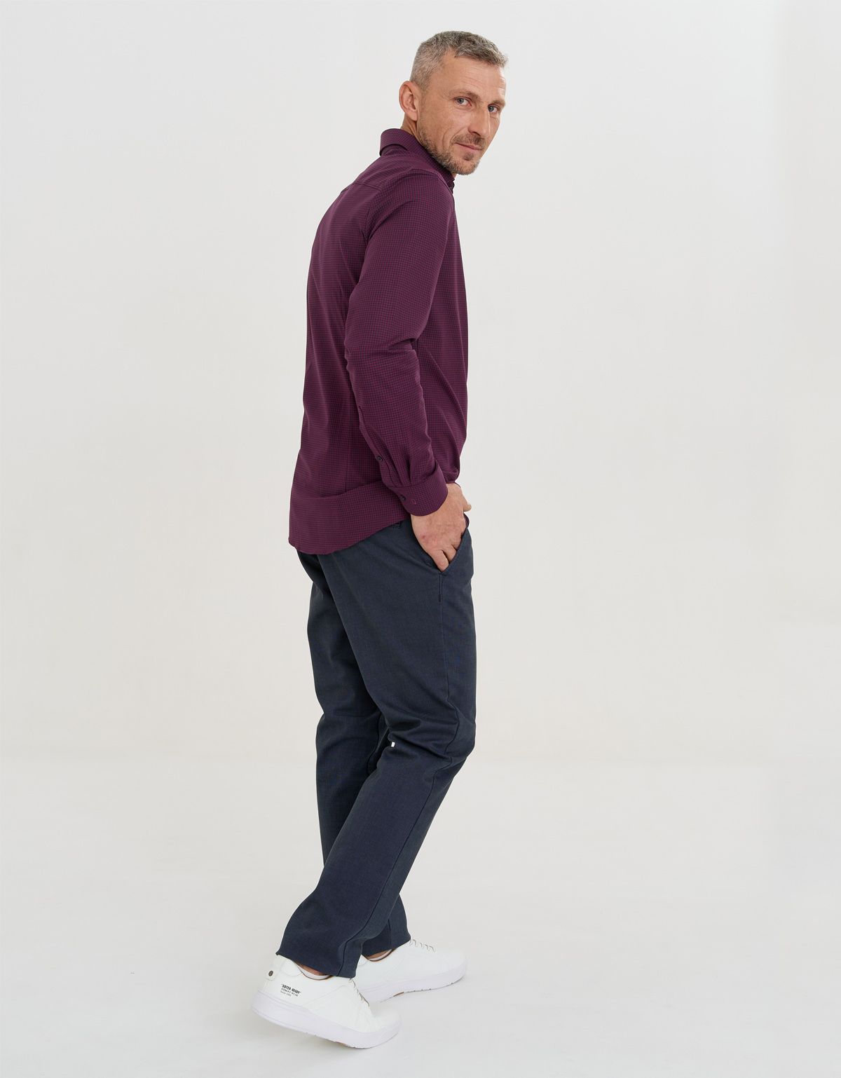 Рубашка мужская OLYMP 24/7 в клетку, body fit | купить в интернет-магазине Olymp-Men