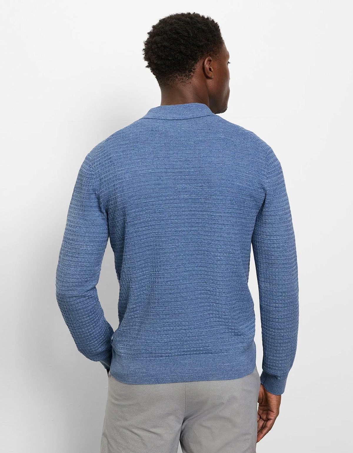 Поло мужское вязаное голубое Olymp | купить в интернет-магазине Olymp-Men