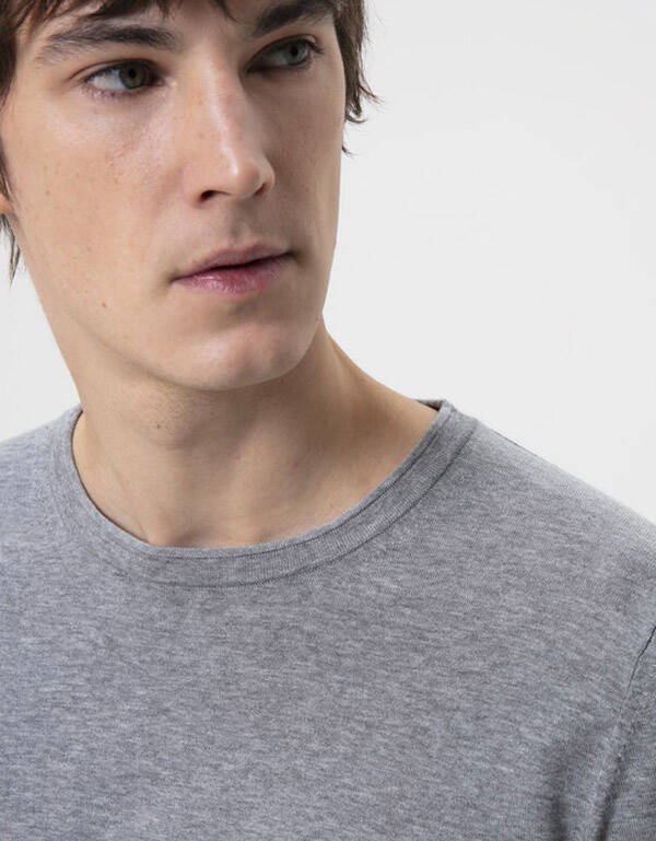 Джемпер мужской с круглым вырезом Olymp, body fit | интернет-магазин Olymp-Men