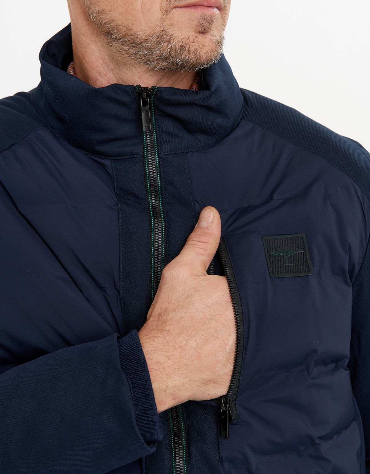 Куртка мужская синяя стеганая Fynch-Hatton | купить в интернет-магазине Olymp-Men