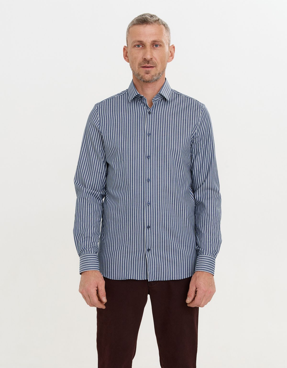 Рубашкав мужская OLYMP 24/7 в полоску, body fit | купить в интернет-магазине Olymp-Men