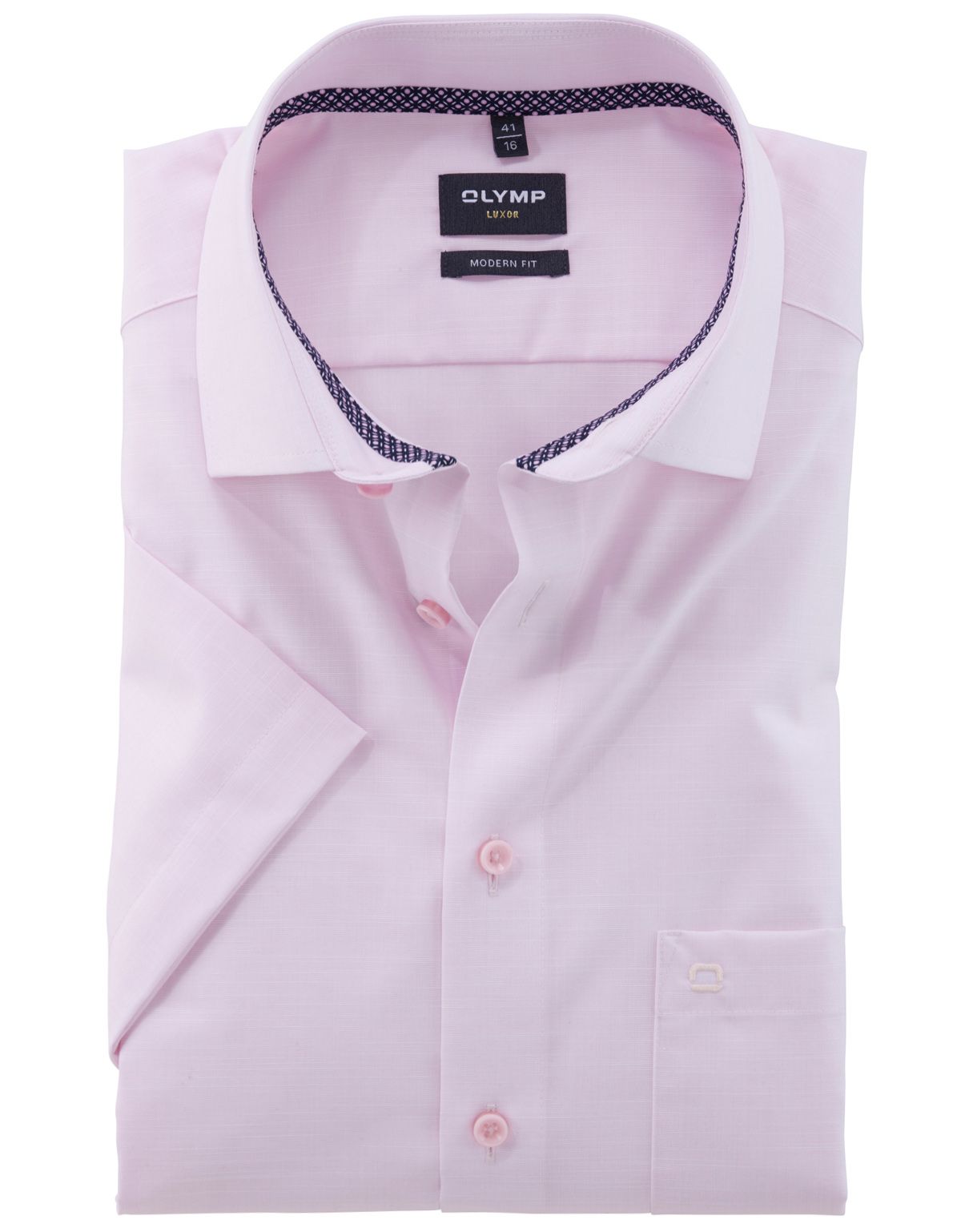 Рубашка классическая мужская OLYMP Luxor, modern fit[Розовый]